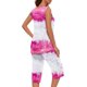 thumbnail image 5 of Conjunto de Verano para las Mujeres Impreso Casual sin Mangas Plisado Superior Y Pantalones Recortados, Cuello Redondo Conjunto de Dos Piezas, 5 of 8
