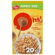 Honey Ohs! Family Size Cereal, Sweetened Honey Cereal, 20 oz Box