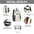thumbnail image 4 of JIALIOU 14" Laptop Backpack Waterproof Airline Approved Stylish Casual Daypack for Travel Business College Work, Beige and White Plaid, 4 of 8