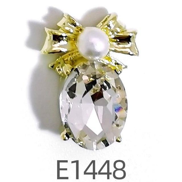 Lote mixto de joyas de aleación para uñas, con forma de cara sonriente, lazo para uñas, taladro adhesivo