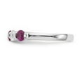thumbnail image 4 of 14k White Gold Diamond w/Ruby Band Size 7, 4 of 4