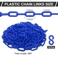thumbnail image 2 of Uxcell Plastic Chain Links, 30 Feet Safety Chains, Blue Plastic Chains for Barriers, Crowd Control, Queue Lines, Parking, Fences, Gate, Concerts, and Decoration, 2 of 7