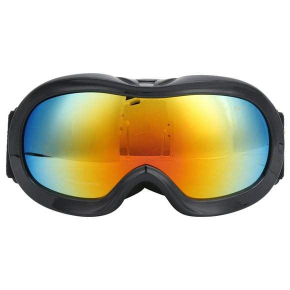 Ski Goggles Snowboard Goggles Children Ski Snowboard Goggles DoubleLayer Lenses AntiFog Protection Snow GogglesBlack Red