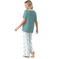 thumbnail image 5 of MINTREUS Womens Pajamas Sets 2 Piece Short Sleeve Lounge Set Printed Loose Pants Pj Sets, S-2XL, 5 of 7