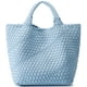thumbnail image 1 of Bolso tejido para mujer, bolso de mano de cuero vegano, bolso grande de viaje de playa de verano y bolso de hombro retro hecho a mano, 1 of 5