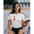 thumbnail image 3 of Gobble Thanksgiving Dinner Funny Turkey Face Women's T-shirt For Women, S, White, 3 of 6