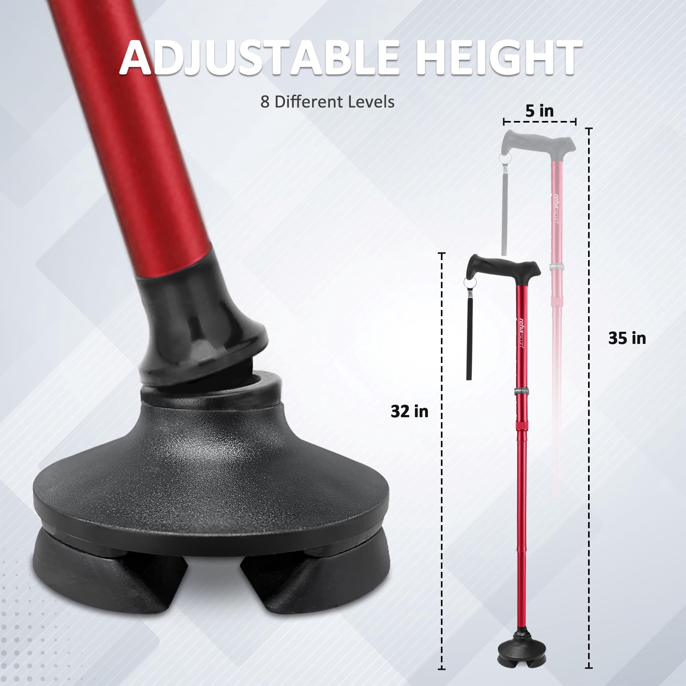 rehaescort, Walking Cane, 2'7