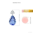 thumbnail image 2 of ANGARA Natural 3.9 ct Tanzanite Drop Earrings with Trio Diamonds in 925 Sterling Silver for Women (Size-10x7mm) | December Birthstone, Anniversary, Jewelry Gift for Women | Natural Tanzanite Earrings, 2 of 7