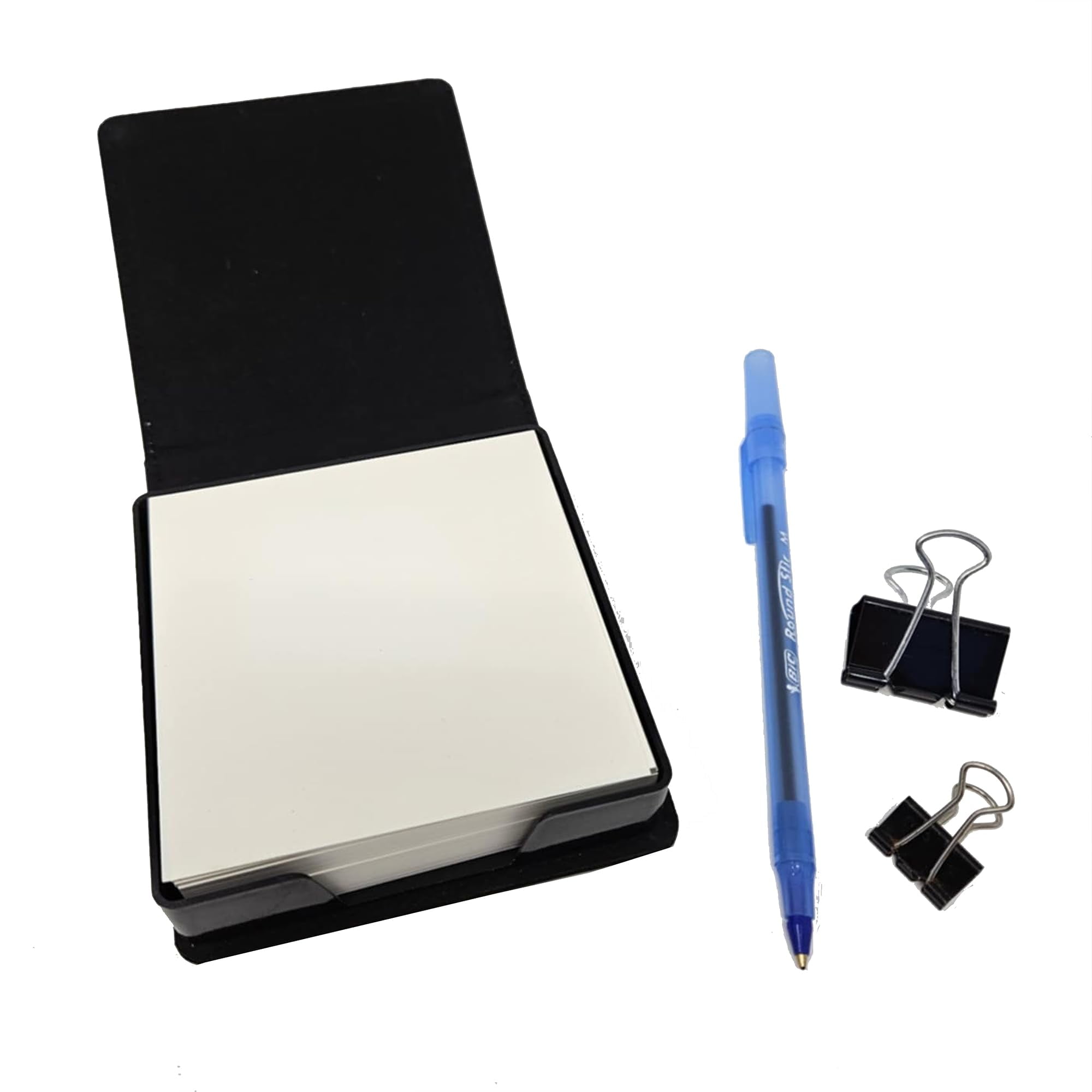 Caroline's Treasures Peacock PU Leather Note Paper Holder with Artist-Designed Cover, Desk Accessory, Office Gift