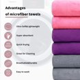 thumbnail image 3 of MERRY HOME Microfiber Bath Towel - 27' x 55' 6 Pack Bath Towel Sets Ultra Soft & Absorbent, Quick Dry for Pool, Spa & Gym, 3 of 12
