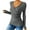Gray, variant on BLVB Women's Long Sleeve Tops Slim Fitted V Neck Wrap Going out Top Casual Ribbed Knit Sweaters Trendy Fall Blouse
