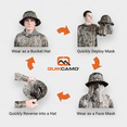 thumbnail image 4 of Mossy Oak New Bottomland 2-in-1 Camo Face Mask and Bucket Hat for Men Hunting Turkey, Deer or Ducks, Adjustable One Size Fits All, 4 of 4