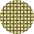 thumbnail image 1 of Ahgly Company Machine Washable Indoor Round Transitional Mustard Yellow Area Rugs, 5' Round, 1 of 7