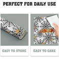 thumbnail image 6 of Halloween Spooky Spider Web Placemats Set of 4 Halloween Scary White Orange Spider Web Washable Non-Slip Heat Resistant 12×18 Inch Thick Linen Place Mats Decorative Fabric Table Mat for Dining Table, 6 of 6