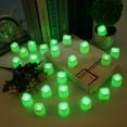 thumbnail image 4 of Green LED Candles,St. Patrick's Day Green LED Tea Lights,Flameless Candles with Flickering Green Light,Battery Operated Green Lights for Halloween Christams Festival Decor,24 Packs, 4 of 7