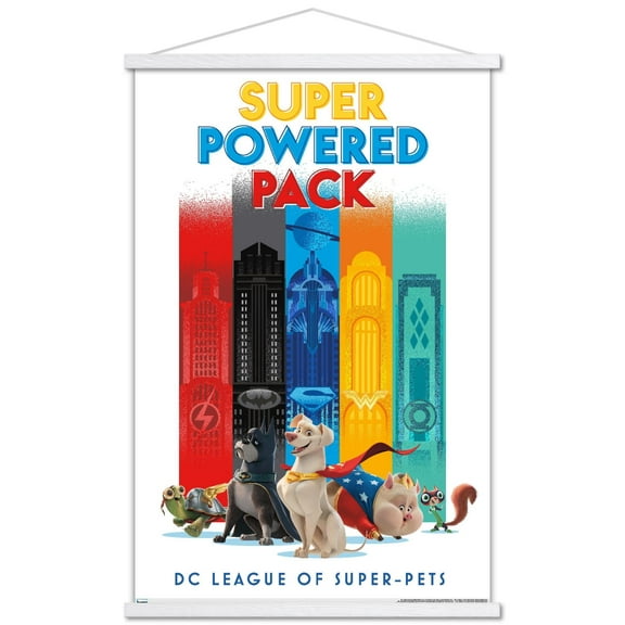 DC League of Super-Pets - Skyline Wall Poster with Magnetic Frame, 22.375" x 34"