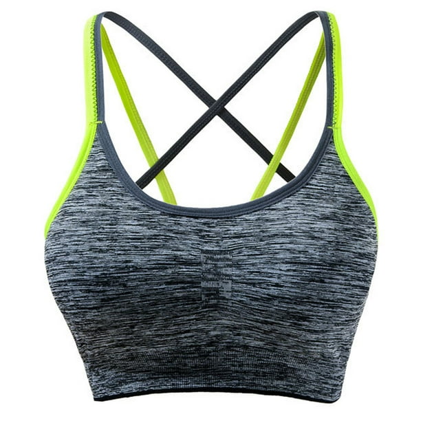 XZNGL Womens Sports Bras Womens Removable Padded Sports Bras Lingerie  Support Workout Yoga Bra Padded Sports Bras
