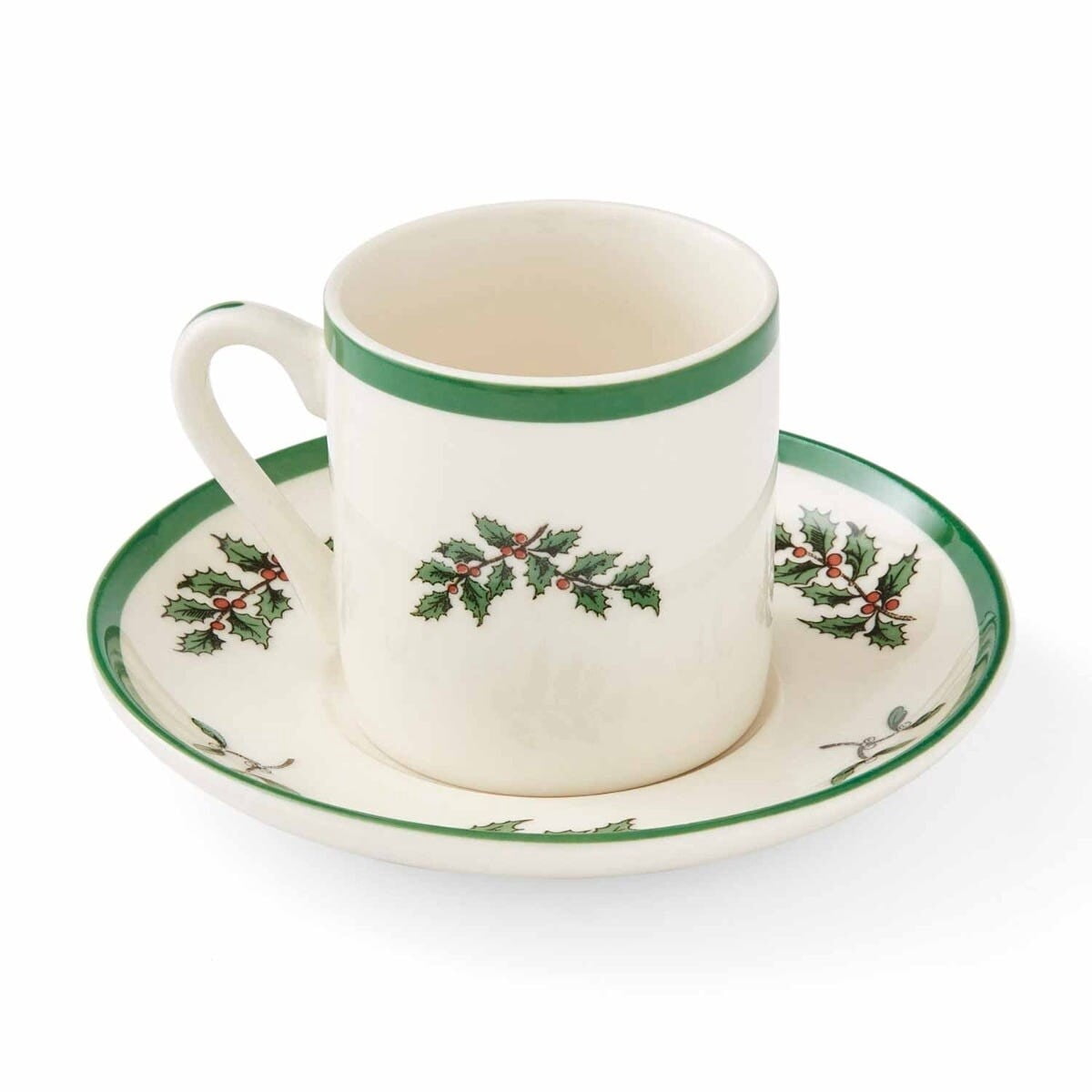 Spode Christmas Tree Espresso Cup and Saucer Set of 4