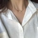 thumbnail image 4 of Collar de clavícula de perlas para mujer, colgante de perlas de doble barra de plata dorada Nec, 4 of 5