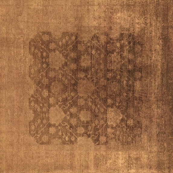Ahgly Company Indoor Square Oriental Brown Traditional Area Rugs, 3' Square