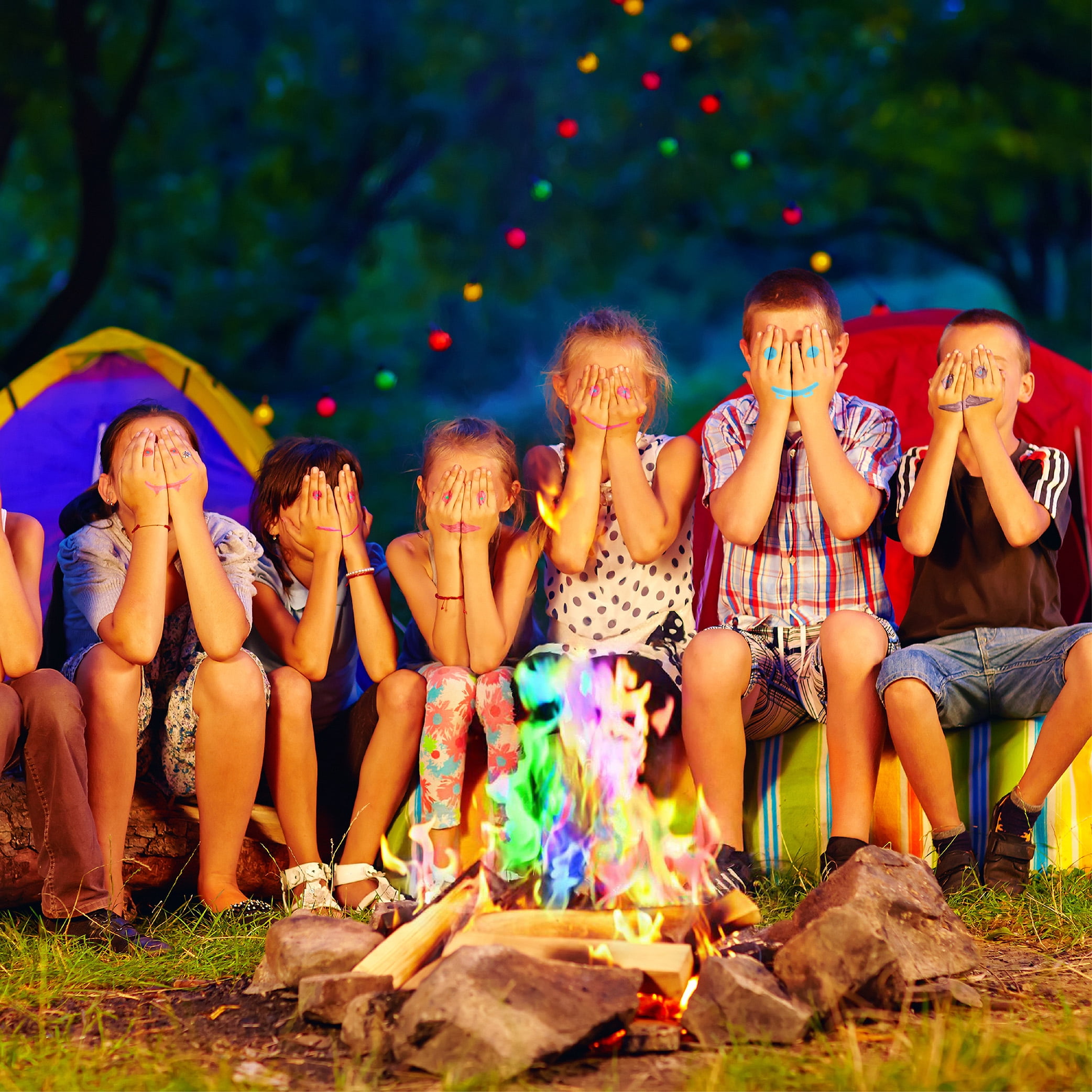 Gofire Northern Lights Color Flames 20 pack, for Campfires and Fireplaces. Features up to 60 Minutes of Magical Changing Colors.