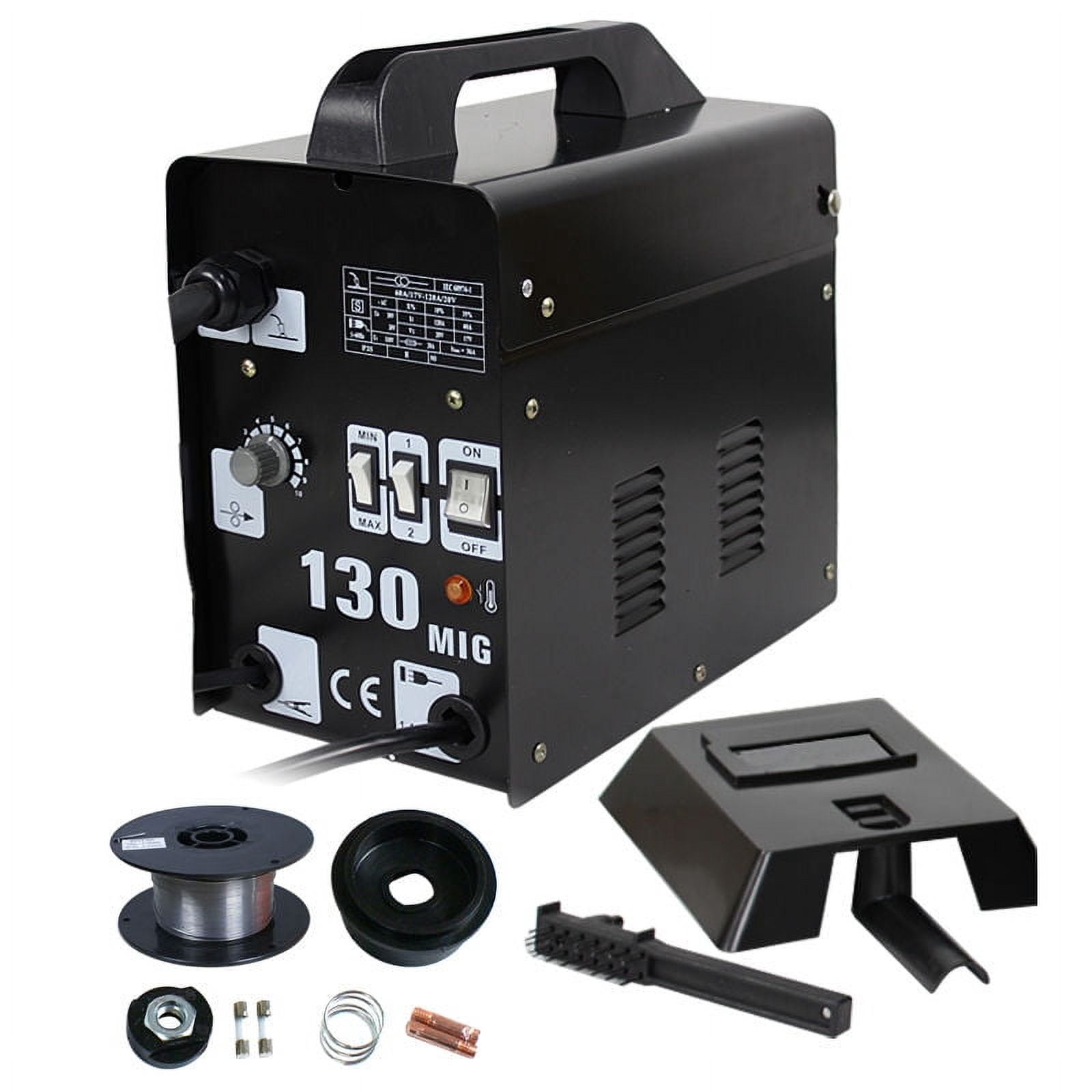Zeny MIG 130 Gas Less Flux Core Wire Automatic Feed Welding Machine W/ Mask