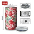 thumbnail image 4 of 20oz Coffee Tumblers Pioneer Flower Stainless Steel Vacuum Insulated Travel Tumbler Coffee Cups Mug with Lid and Straw with Cleaning Brush for Cold & Hot Drinks, 4 of 5