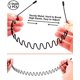 thumbnail image 2 of Metal Hair Band Men Headbands for Men and Women Fashion Headband With Non Slip Wavy Teeth, Black (Wide Wavy+Spring), 2 of 5