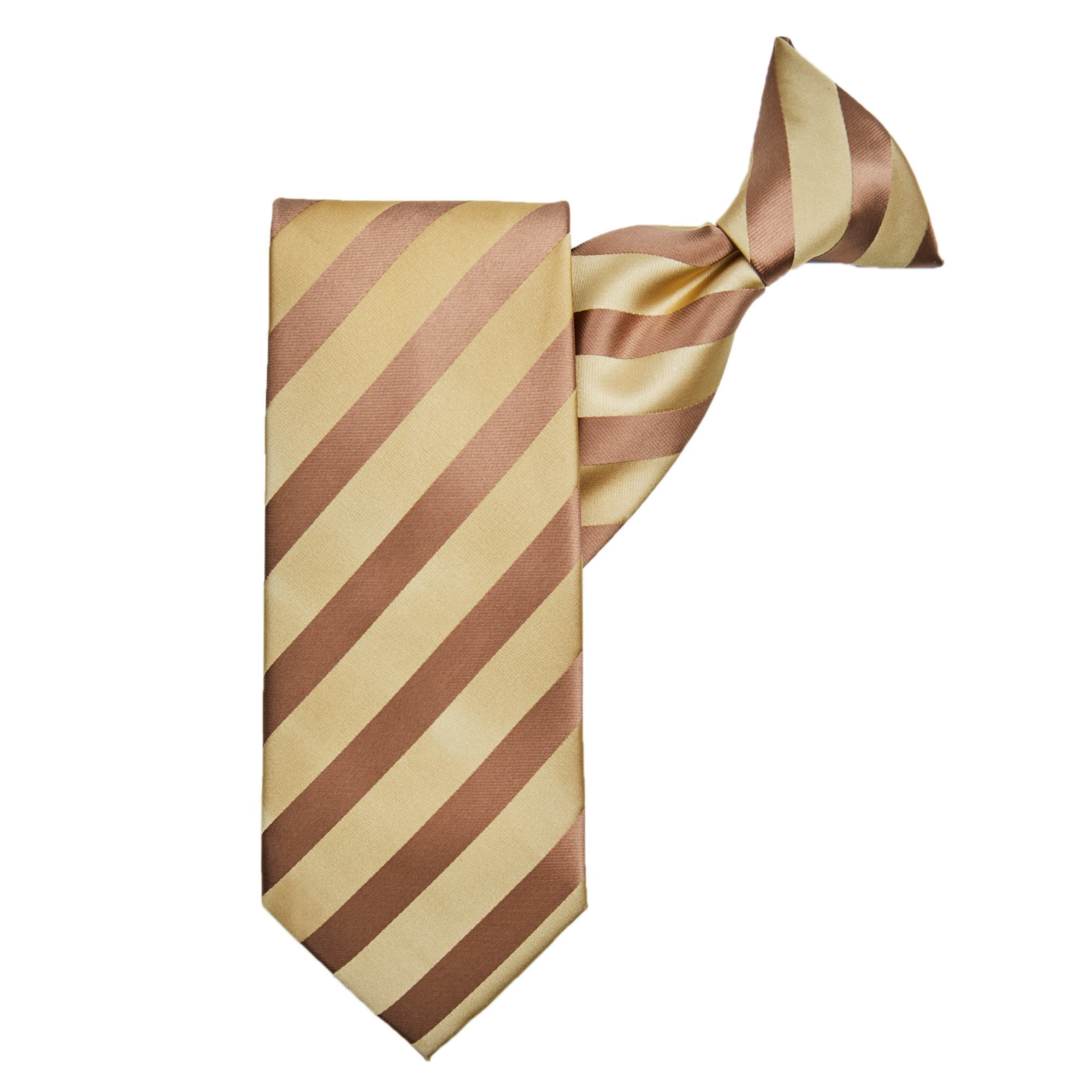 Jacob Alexander Men's Clip-On Neck Tie - Executive Stripe Pattern, Navy Green, Pre-Tied