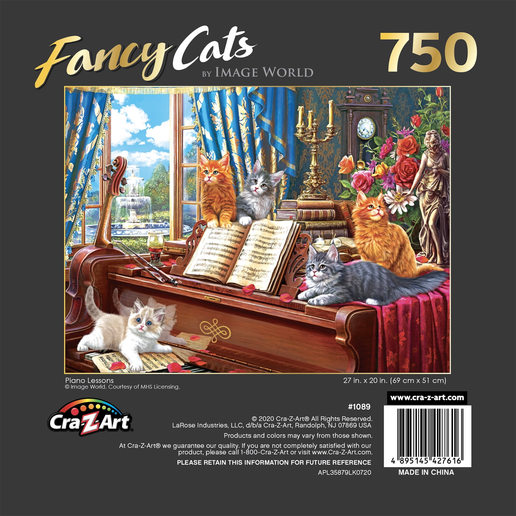 Cra-Z-Art Fancy Cats 750-Piece Piano Lessons Jigsaw Puzzle