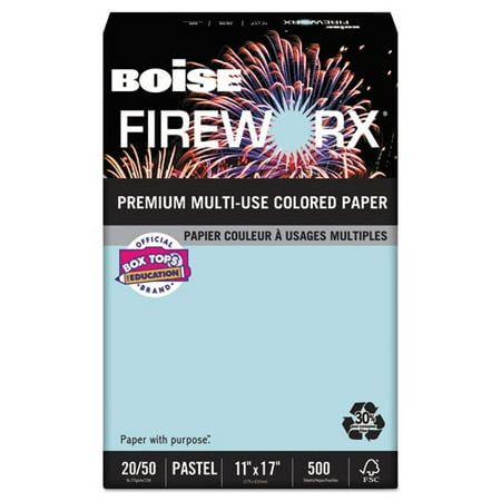 FIREWORX Colored Paper, 20lb, 11 x 17, Bottle Rocket Blue, 500 Sheets/Ream CASMP2207BE