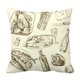thumbnail image 1 of Funda de Almohada ABPHQTO Estampado de Alimentos Protector de Almohada Cama 45x45 cm, 1 of 1