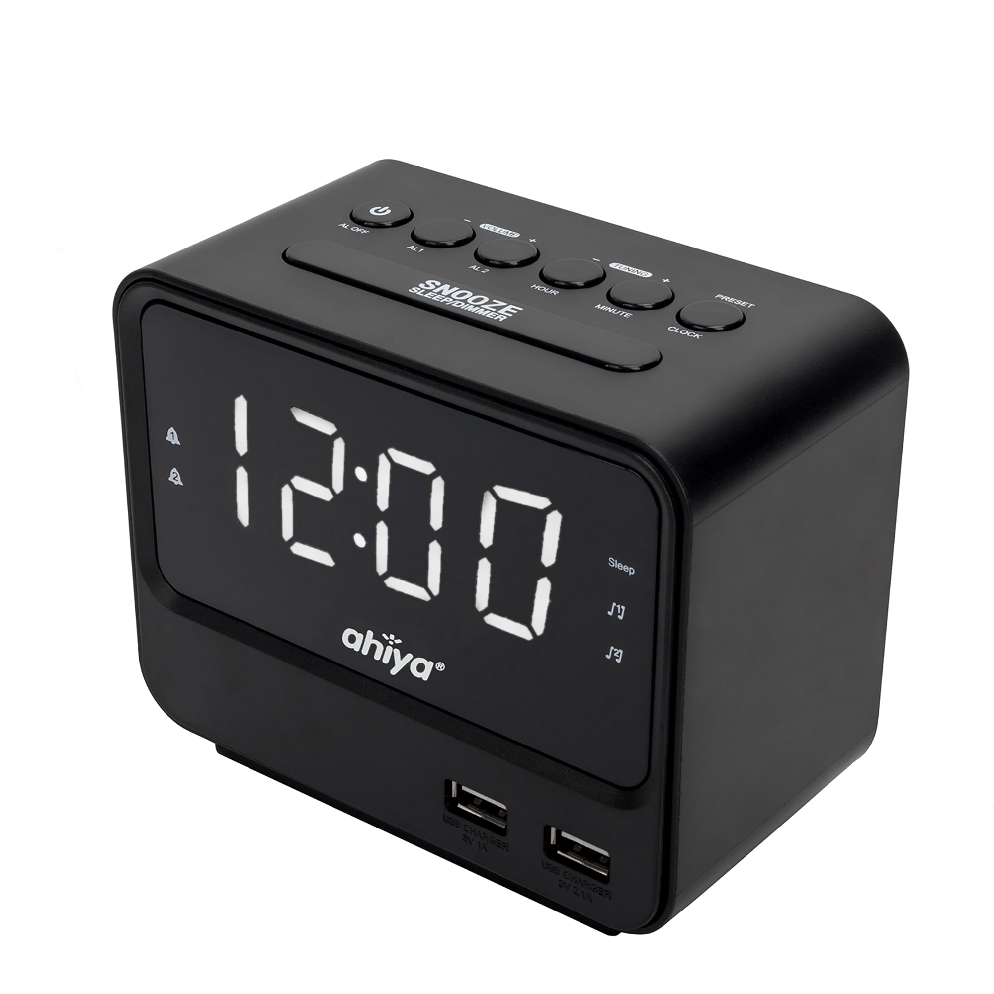 Sleep Time Dimmer Emerson SmartSet Alarm Clock Radio with AM/FM Radio 
