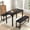 Black, variant on Sturdy Durable Dining Table Set for 4 with Bench, Easy to Assemble Kitchen Table with Bench, Space-Saving Ideal 4-Person Set for Daily Meals, brunches, or workspace,Black