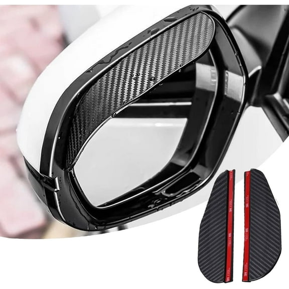 2-Pack Universal Car Mirror Rain Guards - Side Window Visor Eyebrow Covers, Waterproof Anti-Rain Deflector for Most Vehicles