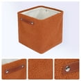 thumbnail image 2 of REGALWOVEN Fabric Storage Bin with Handles for Shelves Closet, 3 Pack Collapsible Storage Basket for Organizing Clothes Dark Brown 11*11*11in, 2 of 6