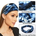 thumbnail image 4 of 1PC Wide Headbands for Women Non Slip Boho Headbands Elastic Tie dye Headbands Yoga Workout Sweat Bands Running Sport Hair Bands, 4 of 6