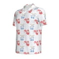 thumbnail image 3 of Daiia Red Squirrel And Blue Rabbit Pattern Men’s Polo Shirts,Solid Deck Shirt,Classic Fit, Breathable Cotton Polo for Casual and Sport Wear-XX-Large, 3 of 9