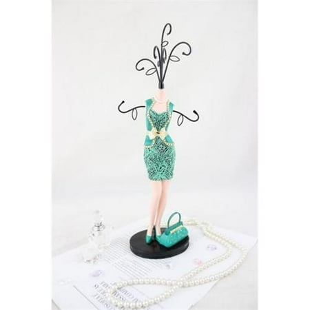 Jacki Design JGS38035EM Cosmopolitan Mannequin Jewelry Holder, Emerald