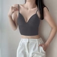 thumbnail image 5 of EHQJNJ Underwire Bras for Women Front Closure Tank with Built in Bra Womens Tank Tops Adjustable Strap Stretch Cotton Camisole with Built in Padded Shelf Bra Lace Bralettes for Women with Support, 5 of 8