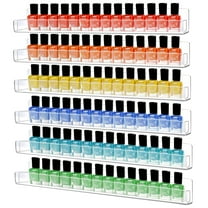 Umirokin Acrylic Wall Mounted Removable Makeup Organizer with 6 Compartments, Clear