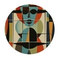 thumbnail image 2 of JEUXUS  Modern Mid Century Printed Round Tablecloth Elastic Fitted Table Cover, 2 of 7