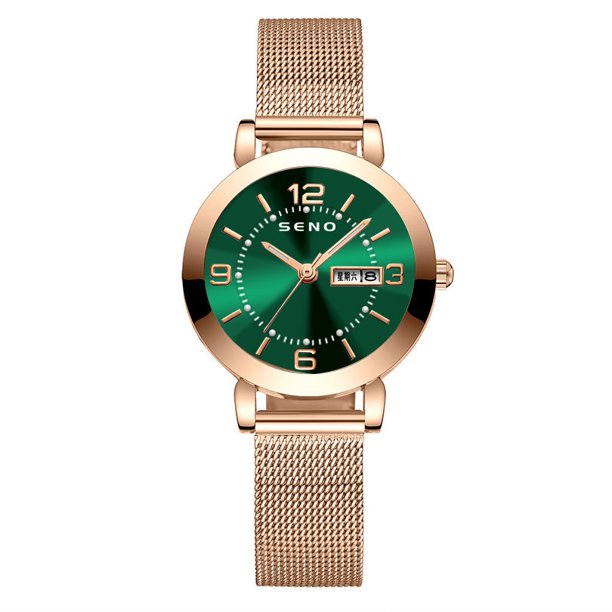 Estilo De Moda Correa De Acero Inoxidable De Lujo Impermeable Original Para Mujer Reloj De Cuarzo Malla