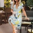 thumbnail image 3 of Naloa Japanese Carps Print Womens Summer A-Line Dress with Pockets,Short Sleeve Dresses,Flowy Beach Swing Dress for Vacation Travel, 3 of 6
