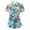 Blue, variant on Trendfront Womens Athletic Polo Shirts Short Sleeves Button Up Henley Tropical Palm Leaves Patterned Top Vintage Country Club Golfers Activewear Shirt