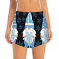 thumbnail image 4 of Lsque Christmas Gnome Snowflake Printed Women's Running Shorts with Liner Pockets,Elastic Quick Dry Workout Athletic Gym Yoga Shorts,Womens High Waist Shorts-XX-Large, 4 of 9