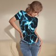 thumbnail image 3 of Balery Lightning Body de cuello redondo de manga corta para mujer Tops de manga corta Tops básicos-Large, 3 of 7