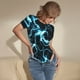 thumbnail image 3 of Balery Lightning Body de cuello redondo de manga corta para mujer Tops de manga corta Tops básicos-Large, 3 of 7