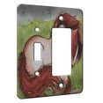 thumbnail image 1 of KuzmarK™ 2 Gang Single Toggle / Single Duplex Rocker Wall Plate - Strawberry Roan Gypsy Cob Stormy Day Horse Art by Denise Every, 1 of 1
