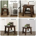 thumbnail image 6 of End Table, Narrow Side Table with 2 Tier Storage Shelf, Small Space Side Table for Farmhouse Bedroom, Studio Apartment, Entryway, 6 of 6